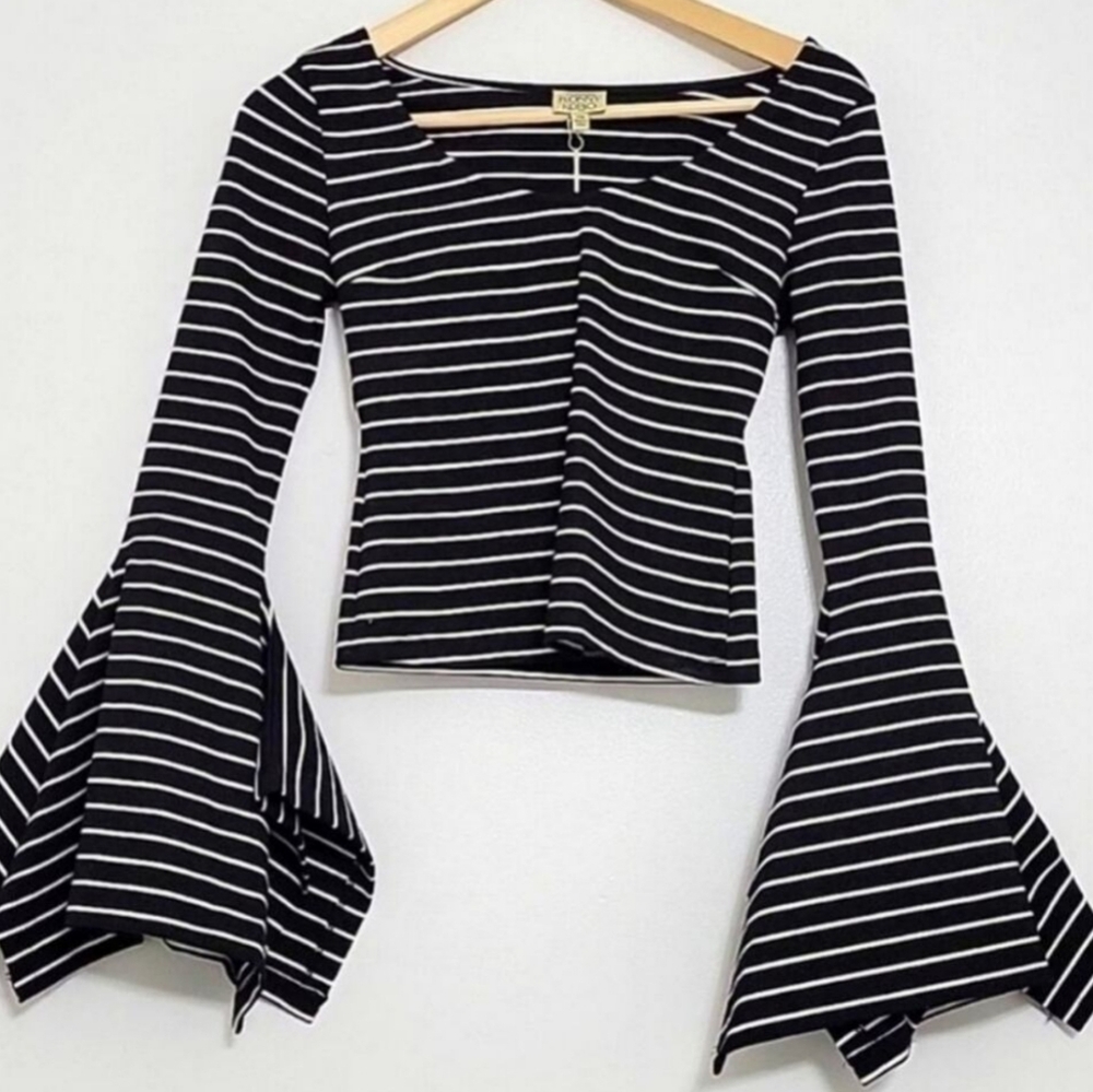 Torn Ronny Kobo Stripe Crop Top